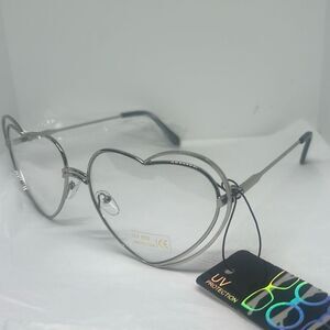 Heart-Shaped Clear Lens Glasses – UV Protection, Lightweight Frame